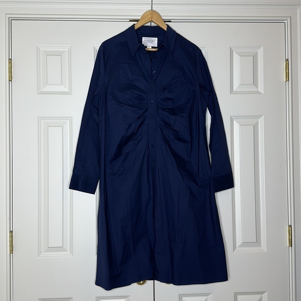 The Shirt Dress By Rochelle Behrens Ruched Button Down Szxxl — image 3 of 8